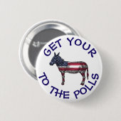 投票ユーモアの投票ボタンにA$$を取得 缶バッジ (正面&裏面)