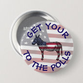 投票ユーモアの投票ボタンにA$$を取得 缶バッジ (正面&裏面)