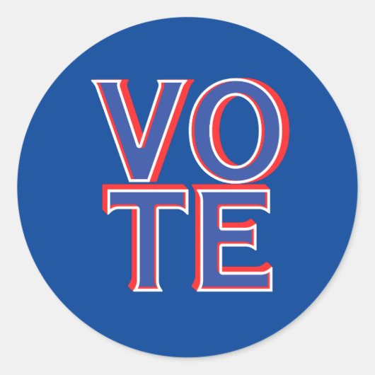 投票ラウンドステッカー政治キャンペーン商品 ラウンドシール (正面)