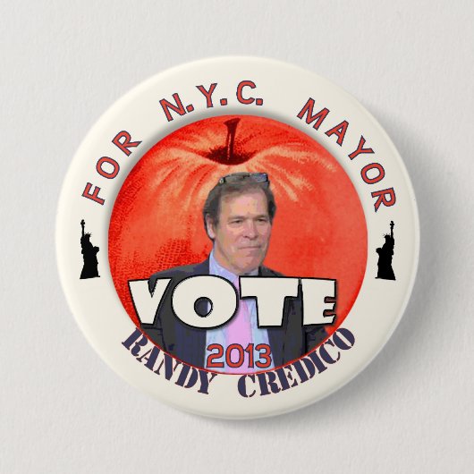 投票ランディCredico NYCの市長2013年 缶バッジ (正面)