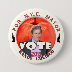 投票ランディCredico NYCの市長2013年 缶バッジ