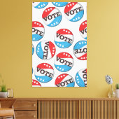 投票レトロバッジ キャンバスプリント (インサイチュ (リビング))