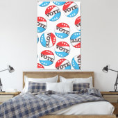 投票レトロバッジ キャンバスプリント (インサイチュ (寝室))