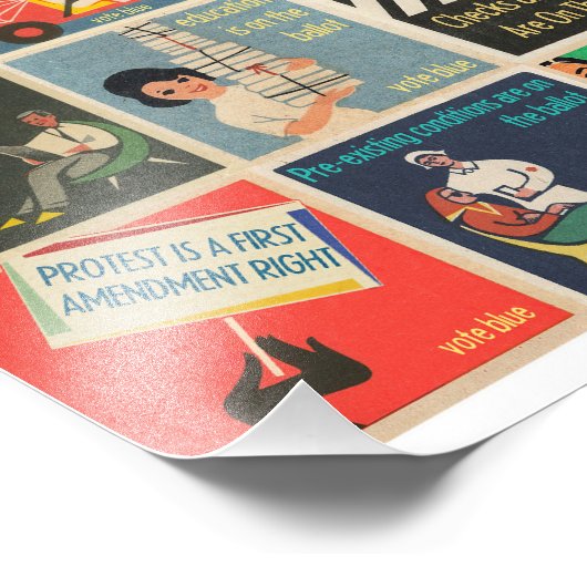 投票ヴィンテージプロパガンダ63ミームポスター フォトプリント (角)