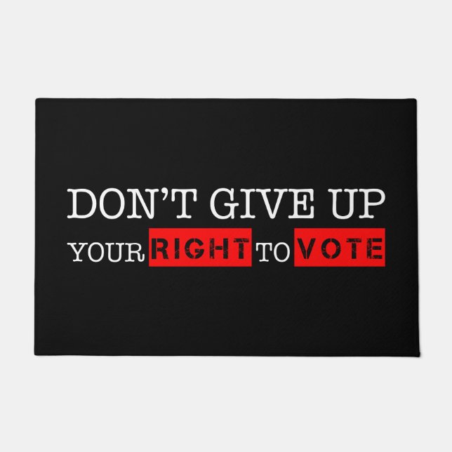 投票与え権を上げないでカスタムも ドアマット (正面)