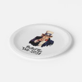 投票保護2024紙プレート ペーパープレート (アングル)