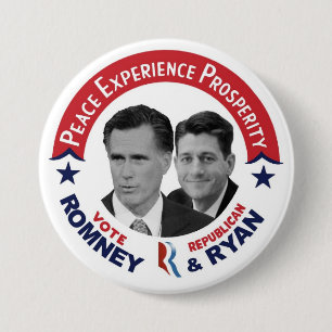 投票共和党の投票Romney及びライアン 缶バッジ