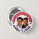 投票共和党のRomney及びライアン 缶バッジ (正面&裏面)