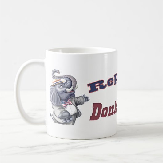 投票共和党員のマグ コーヒーマグカップ (左)