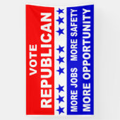投票共和党員より多くの仕事、安全および機会 横断幕 (縦)