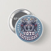 投票共和党員ボタン 缶バッジ (正面&裏面)