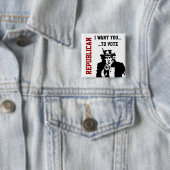 投票共和党員ボタン 缶バッジ (インサイチュ)