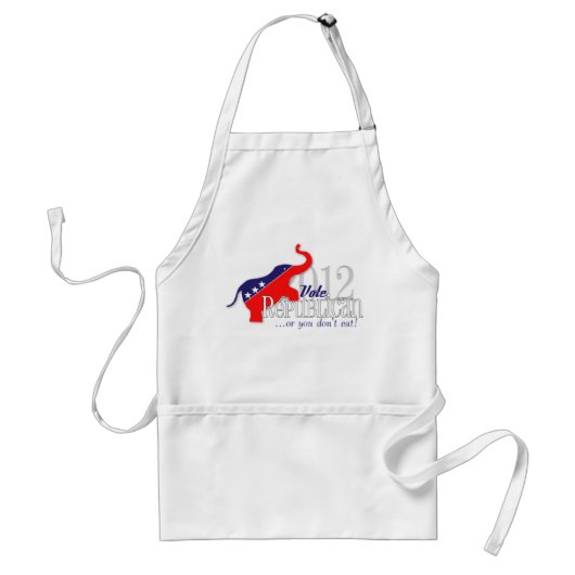 投票共和党員…かあなたは食べません! -エプロン スタンダードエプロン (正面)