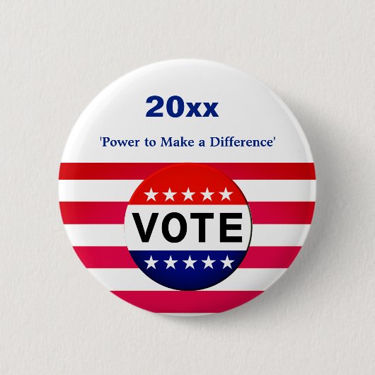 投票力 - キャンペーン活動 缶バッジ (正面)