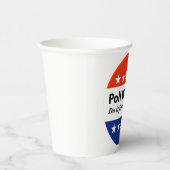 投票労働者が民主主義紙カップのためにそれを行う 紙コップ (右)