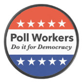 投票労働者は民主主義のためにそれをする アイスホッケーパック (正面)