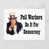 投票労働者は民主主義のためにそれをする ポストカード (正面)