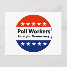 投票労働者は民主主義のためにそれをする ポストカード