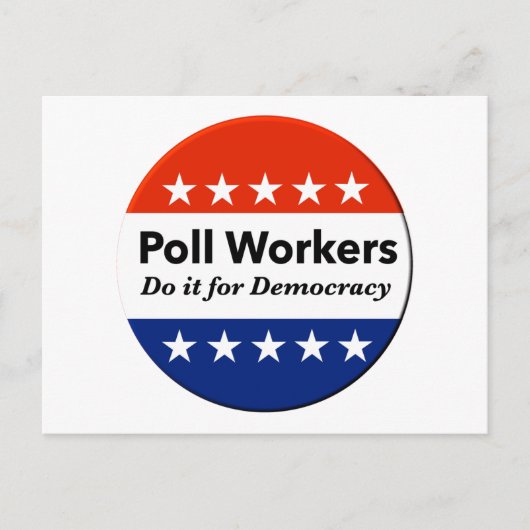投票労働者は民主主義のためにそれをする ポストカード (正面)