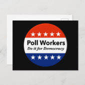投票労働者は民主主義のためにそれをする ポストカード (正面/裏面)