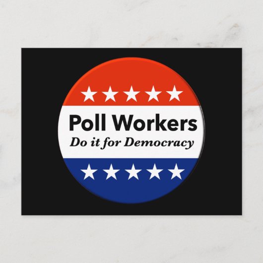 投票労働者は民主主義のためにそれをする ポストカード (正面)