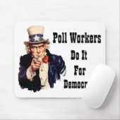 投票労働者は民主主義のためにそれをする マウスパッド (マウス)