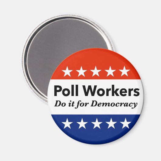 投票労働者は民主主義のためにそれをする マグネット (正面/裏面)