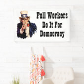 投票労働者は民主主義のためにそれをする 横断幕 (インサイチュ)