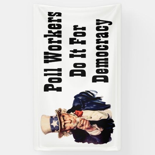 投票労働者は民主主義のためにそれをする 横断幕 (縦)