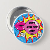 "投票吹しない"ボタン – 3" 缶バッジ (正面&裏面)