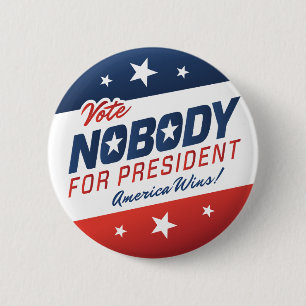 投票大統領のためのButtonsだれも 缶バッジ