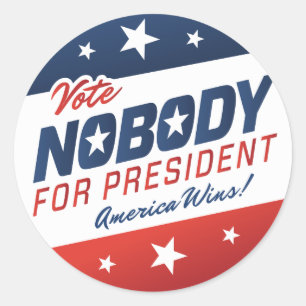投票大統領のためのStickersだれも ラウンドシール