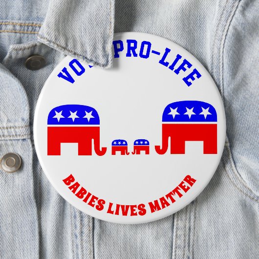投票妊娠中絶反対のベビーの生命問題共和党GOP 缶バッジ (インサイチュ)