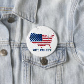 投票妊娠中絶反対米国の旗の神聖な数珠のカトリック教徒 缶バッジ (インサイチュ)