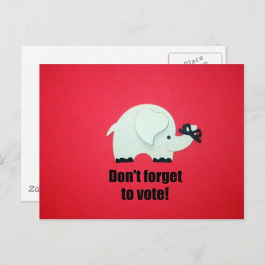 投票忘れしないで! ポストカード (正面/裏面)
