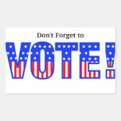 投票忘れしないで! 長方形シール (正面)