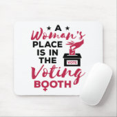 投票所に女性の居場所がある マウスパッド (マウス)