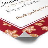 投票投票の署名クリスマスクッキー交換パーティー ポスター (角)