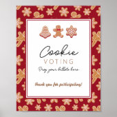 投票投票の署名クリスマスクッキー交換パーティー ポスター (正面)