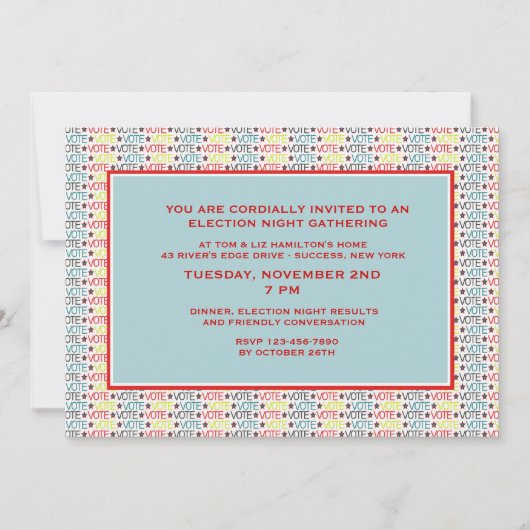 投票投票パーティの招待状 招待状 (正面)
