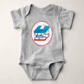 投票投票日USA投票箱の投票 ベビーボディスーツ (正面)