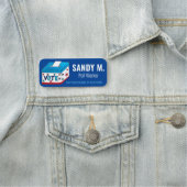 投票投票箱の投票日投票労働者ボランティア 名札 (インサイチュ)