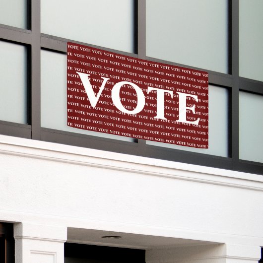 投票投票 横断幕 (ビルの外側)
