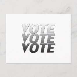 "投票投票"白黒グレー ポストカード