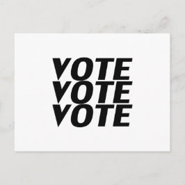"投票投票"白黒 ポストカード