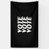 "投票投票"白黒 横断幕 (縦)