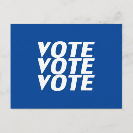 "投票投票"青い白 ポストカード