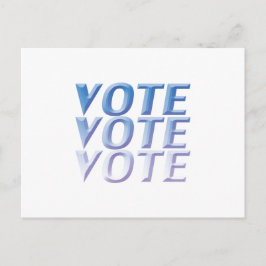 "投票投票"青い白 ポストカード