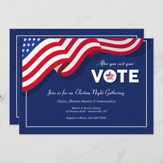 投票招待状 招待状 (正面/裏面)