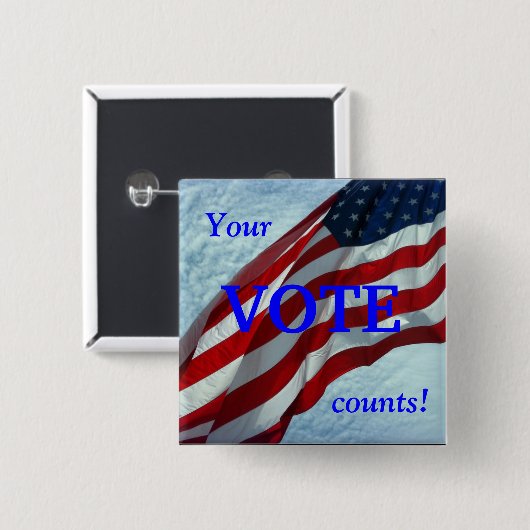 投票数 – 選択ボタン 缶バッジ (正面&裏面)